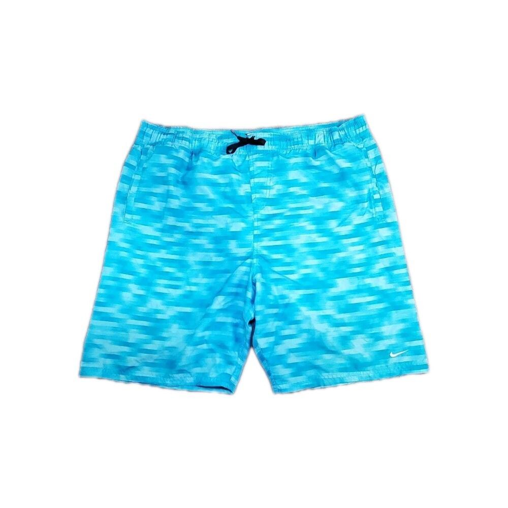 Nike Men’s Teal Swim Trunks Size L Summer Beach Za1-66 - Picture 1 of 9